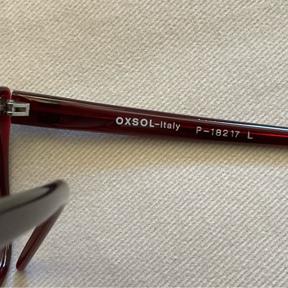 Laura Biagiotti Sunglasses Vintage Burgundy EyeWear Big Made In Italy P18217L - Picture 5 of 5